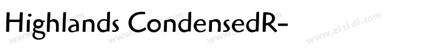 Highlands CondensedR字体转换